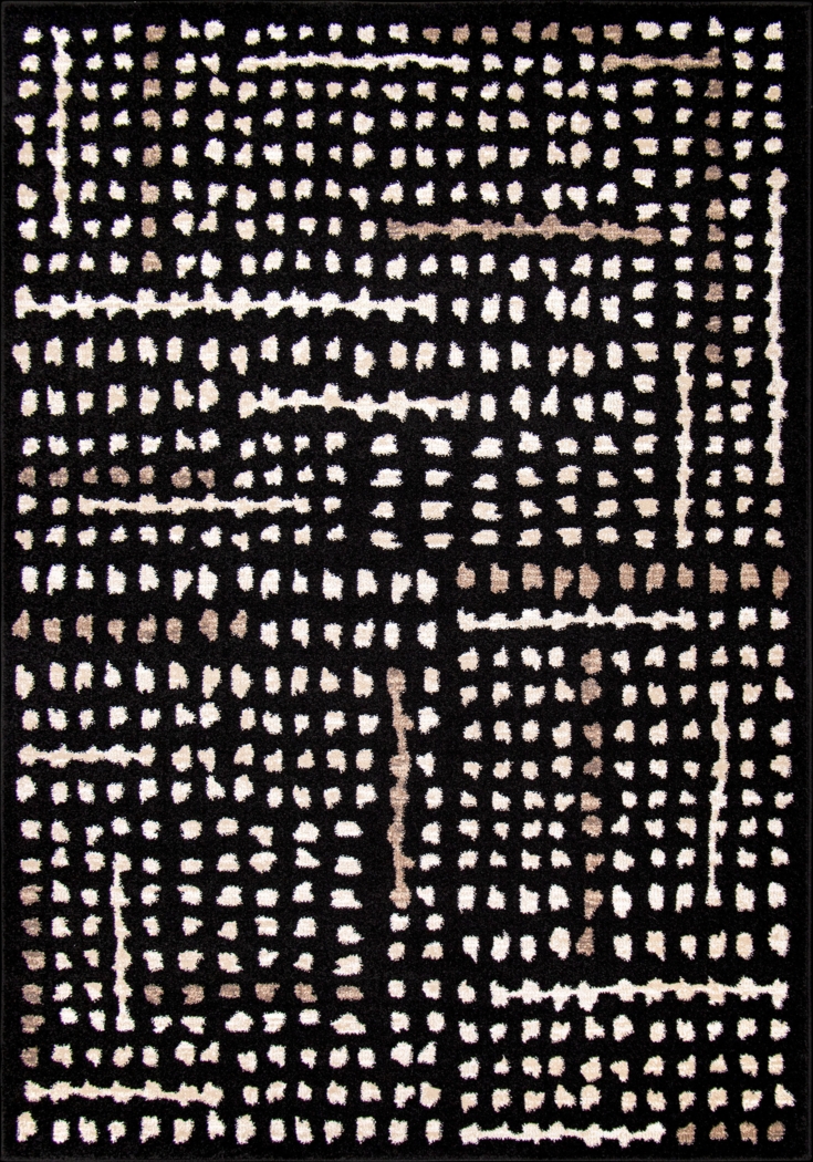 Cerulle Black 5'1 x 7'6 Rug - Thumbnail - Image 1