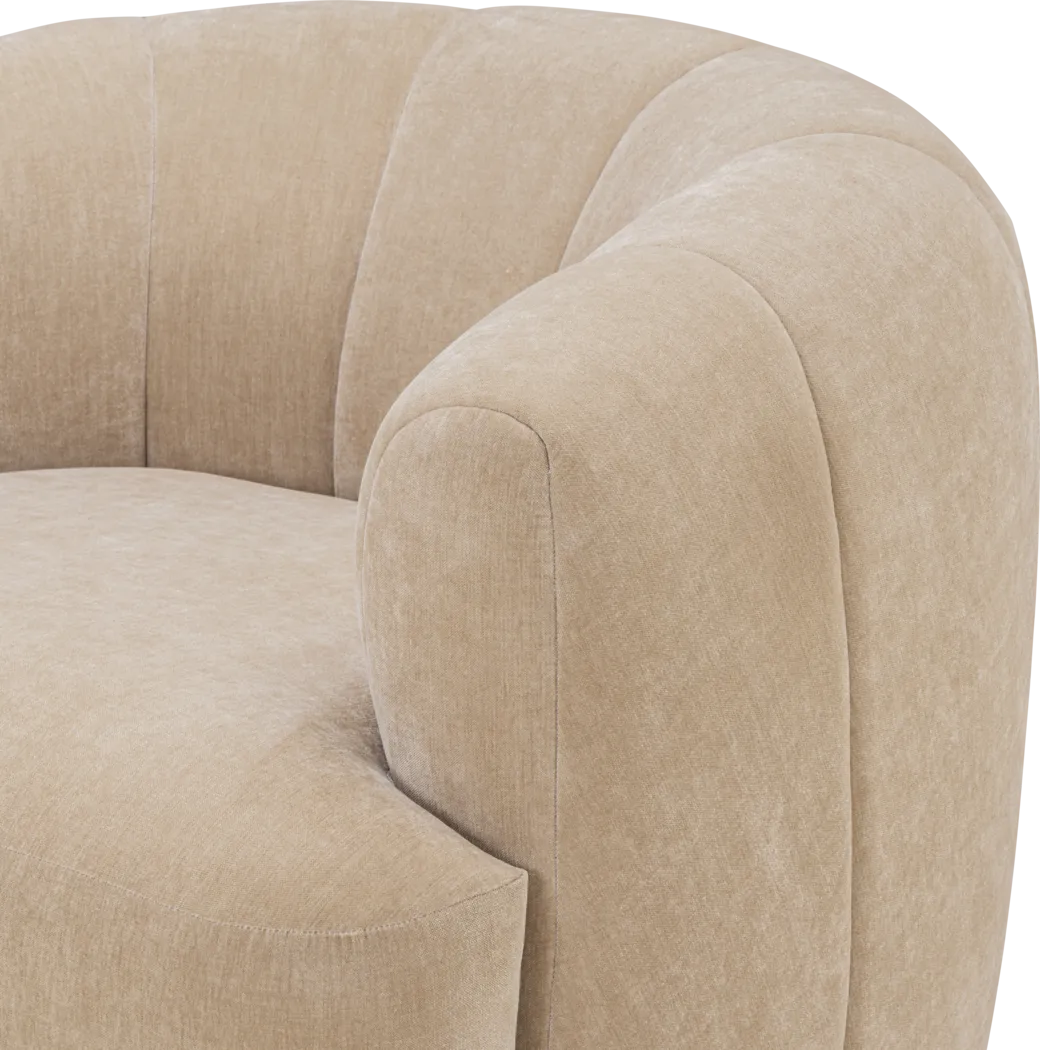 Cerviel Beige Swivel Accent Chair - Image 5