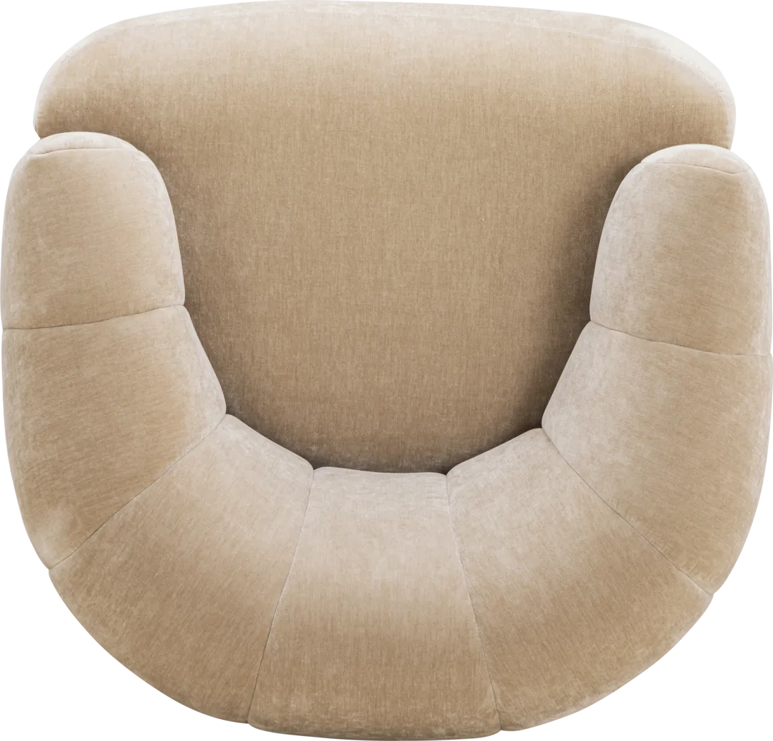 Cerviel Beige Swivel Accent Chair - Image 7
