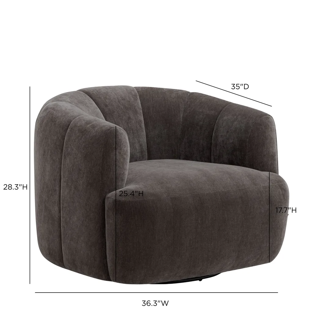 Cerviel Brown Swivel Accent Chair - Image 7