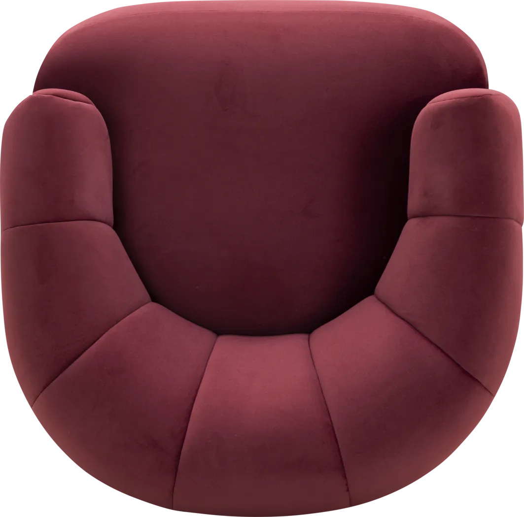 Cerviel Red Swivel Accent Chair - Image 6