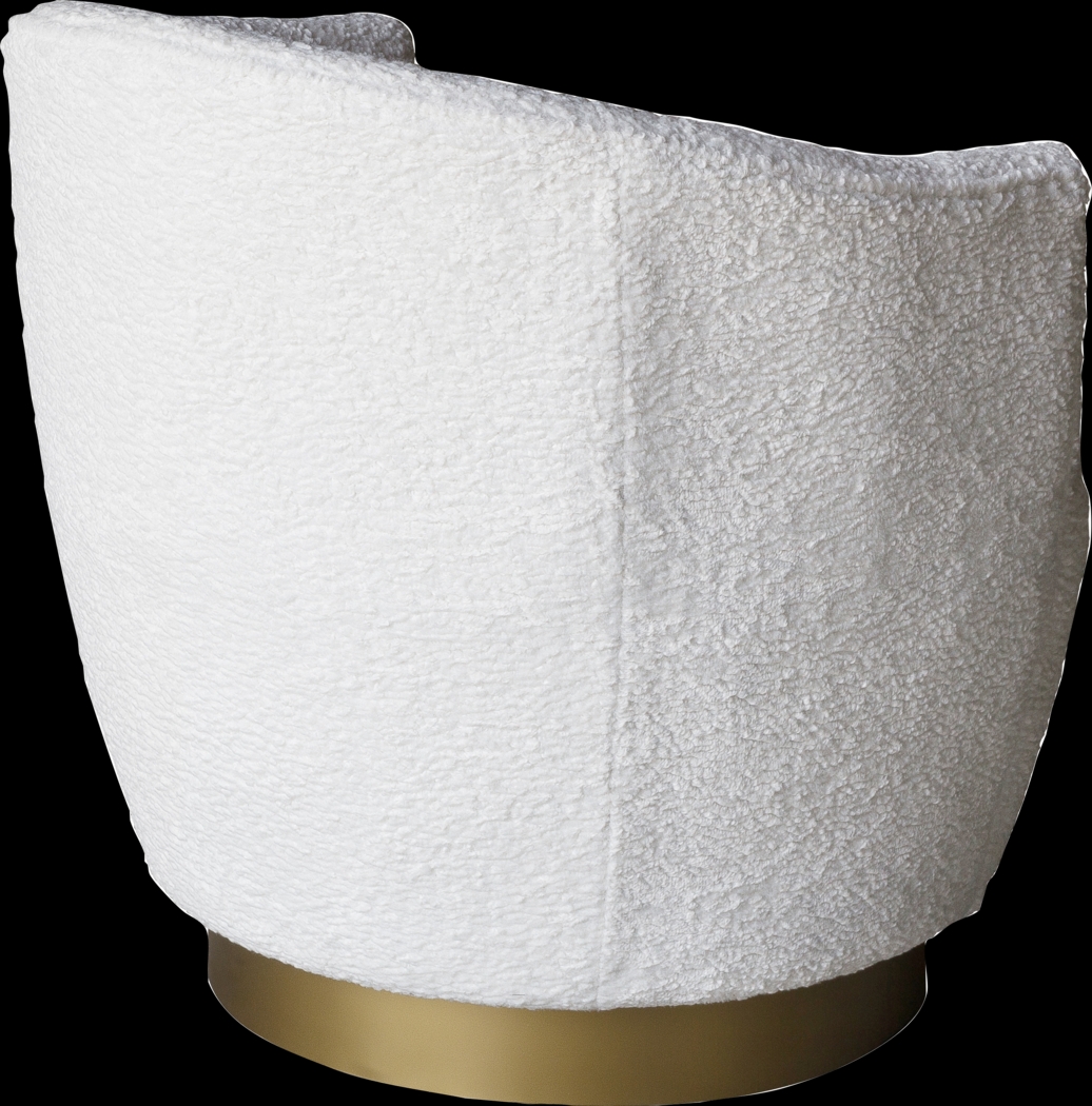 Cesarea White Swivel Chair - Thumbnail - Image 4