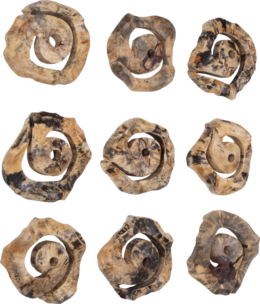 Ceska Brown Wall Decor, Set of 9 - Thumbnail - Image 3