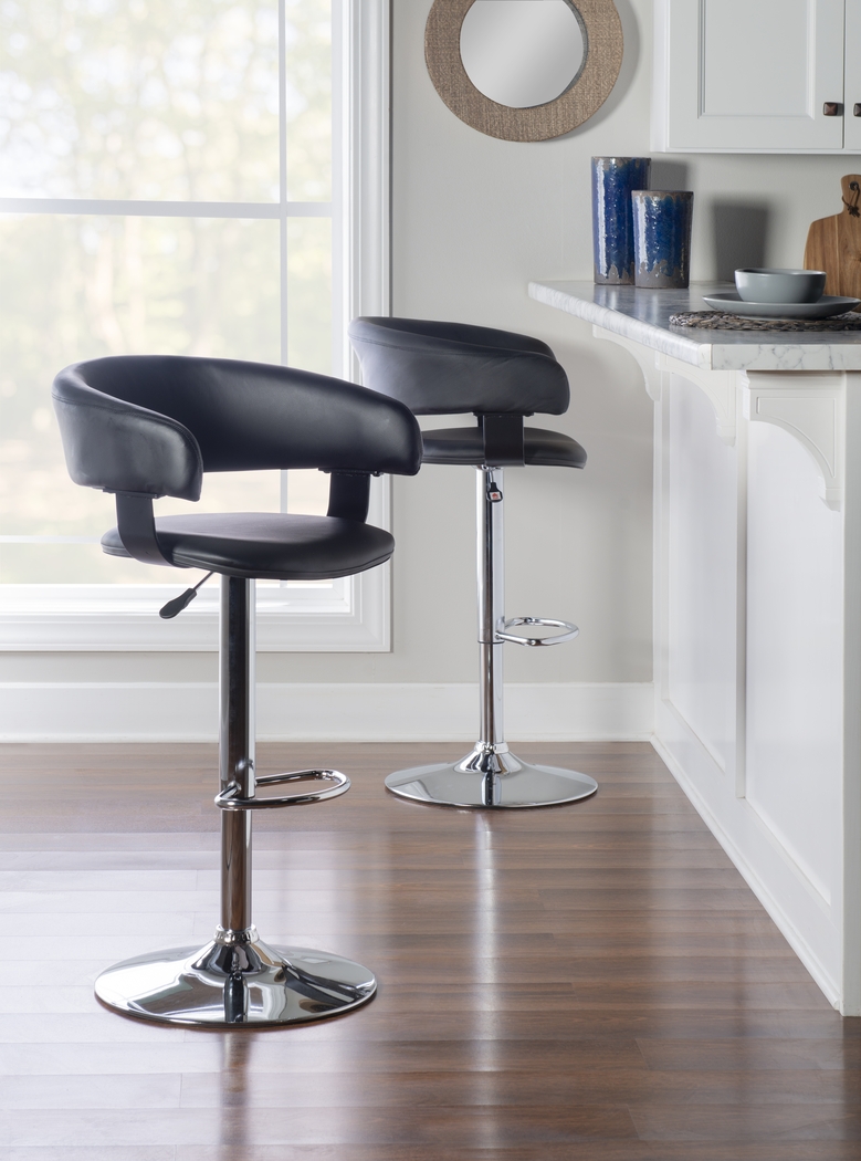 Cetona Black Desk Stool - Thumbnail - Image 2