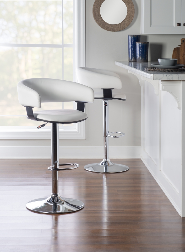 Cetona White Desk Stool - Thumbnail - Image 2