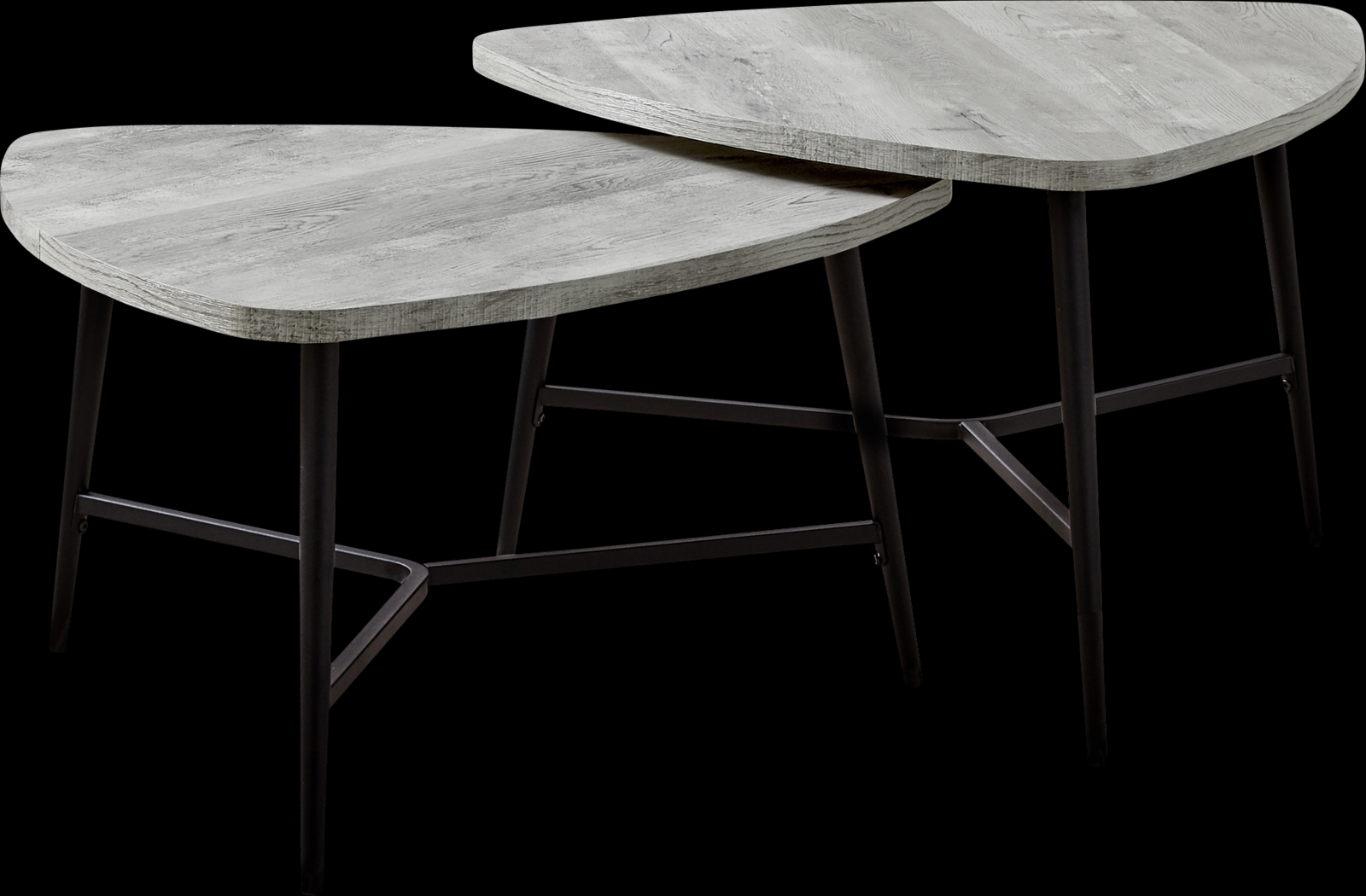 Cevallos Gray Nesting Cocktail Table, Set of 2 - Thumbnail - Image 1