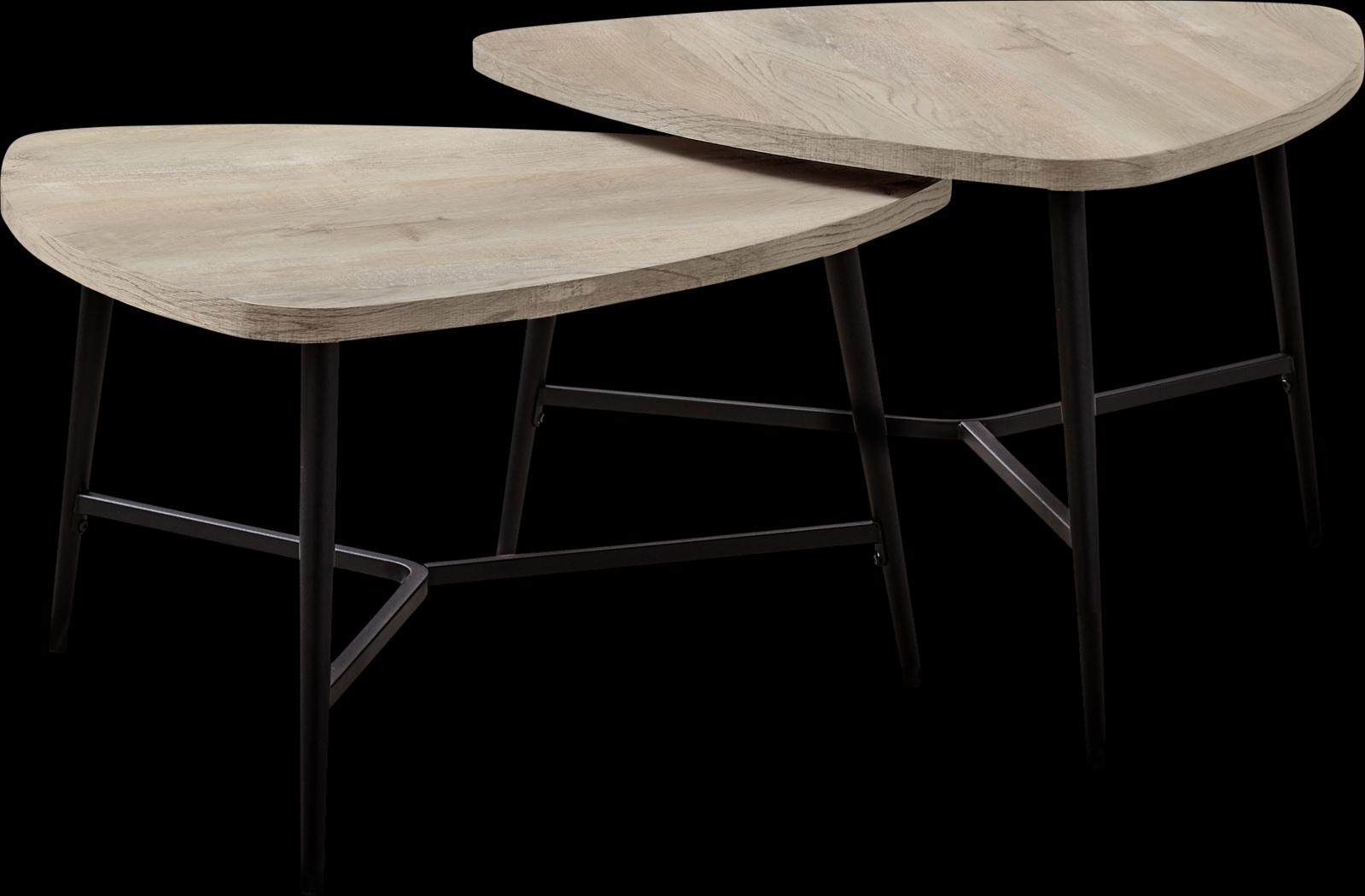 Cevallos Taupe Nesting Cocktail Table, Set of 2 - Thumbnail - Image 1