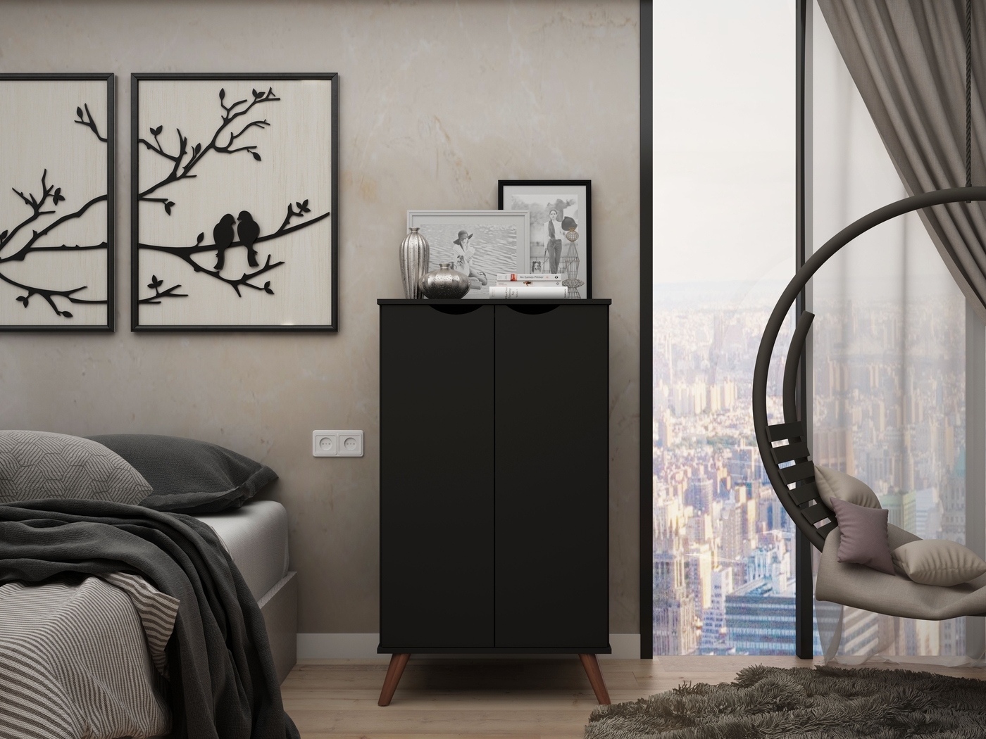 Chadford Black Accent Cabinet - Thumbnail - Image 9