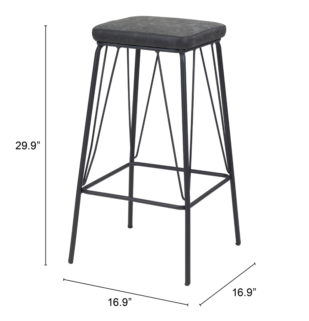 Chadron Black Counter Height Stool, Set of 2 - Thumbnail - Image 8