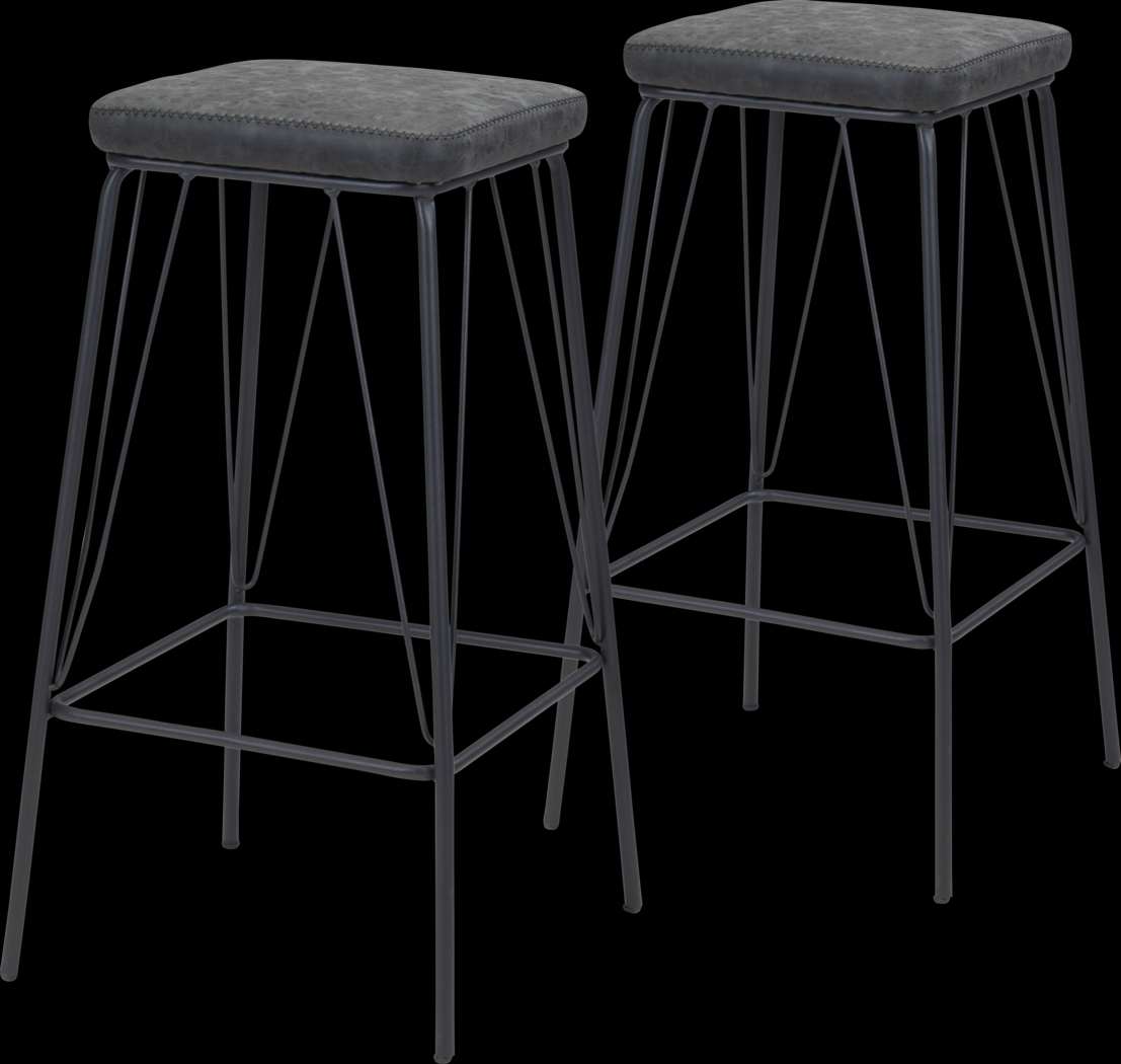 Chadron Black Counter Height Stool, Set of 2 - Thumbnail - Image 1