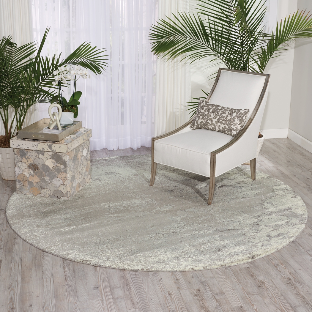 Chaila Gray 8' Round Rug - Thumbnail - Image 4