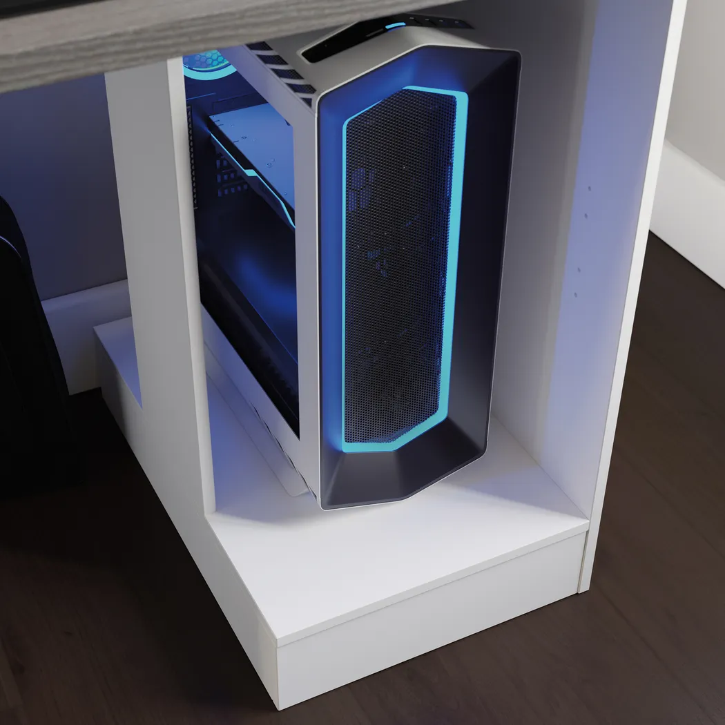 Chalcom White Gaming Desk - Thumbnail - Image 3