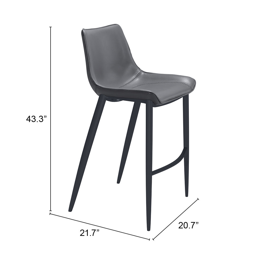 Chaleedony Gray Bar Height Stool, Set of 2 - Thumbnail - Image 8