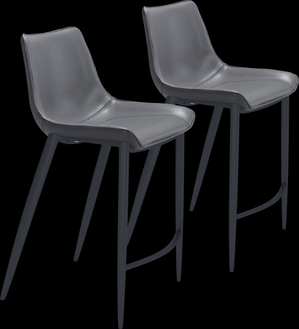 Chaleedony Gray Counter Height Stool, Set of 2 - Thumbnail - Image 1