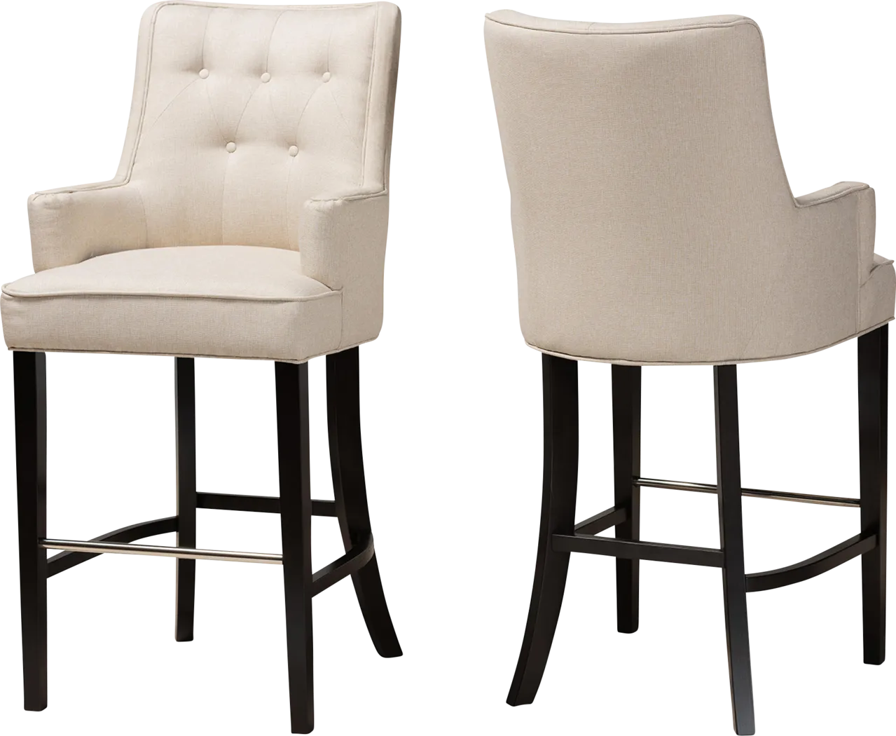 Chalfant Beige Barstool, Set of 2 - Thumbnail - Image 1