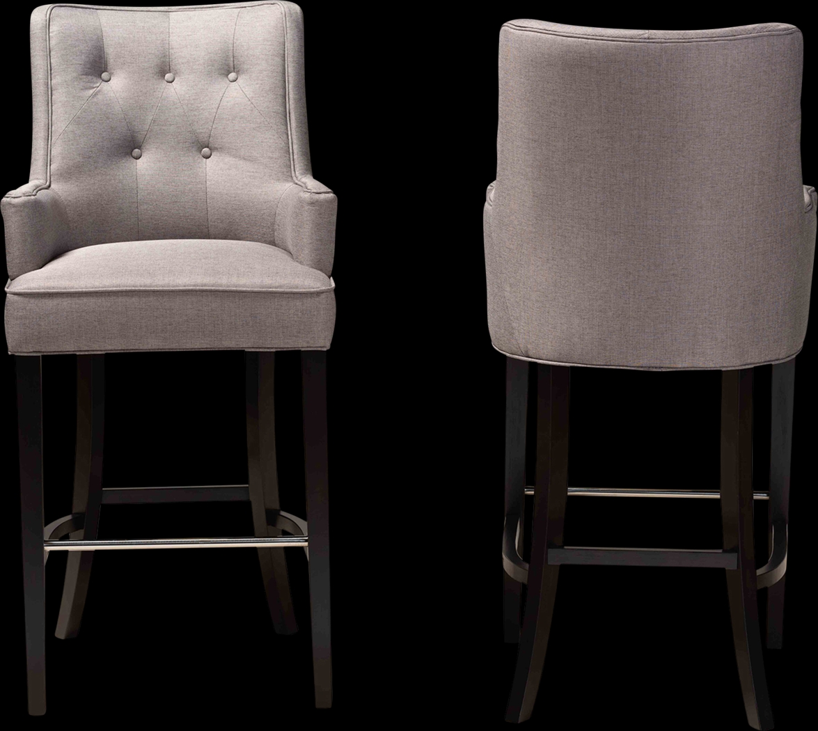 Chalfant Gray Barstool, Set of 2 - Thumbnail - Image 2