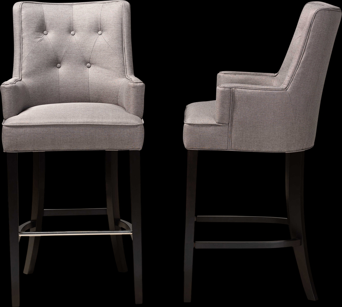 Chalfant Gray Barstool, Set of 2 - Thumbnail - Image 3