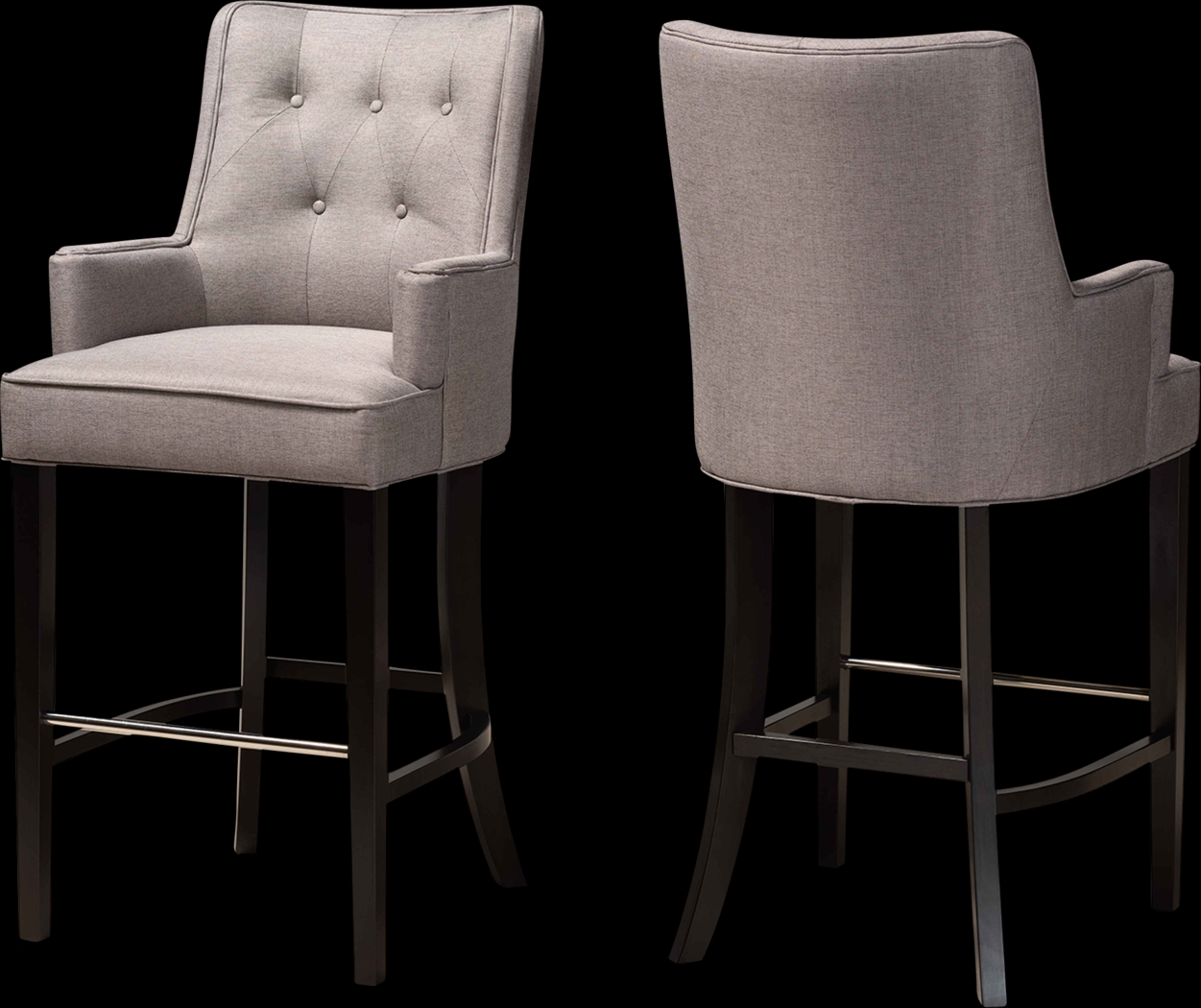 Chalfant Gray Barstool, Set of 2 - Thumbnail - Image 1