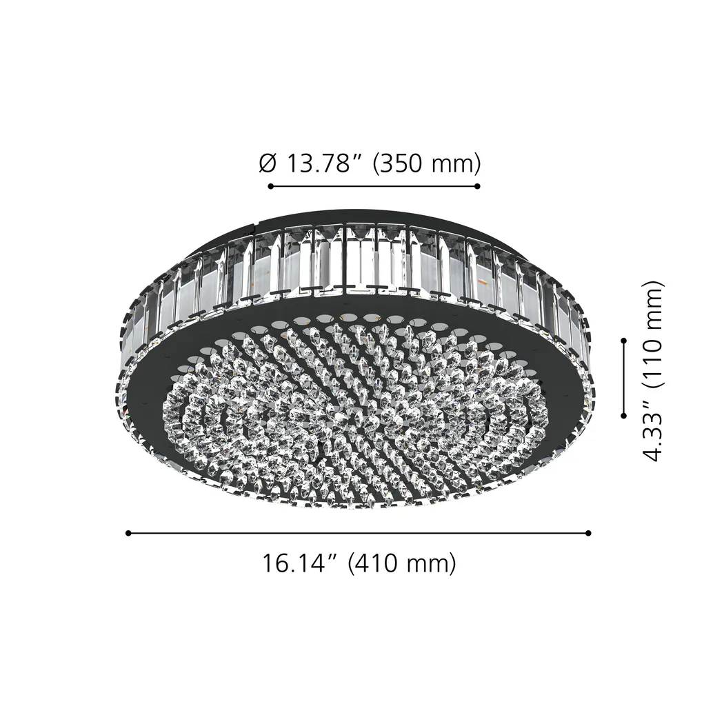 Chalfonte Sea Black Flush Mount - Thumbnail - Image 3