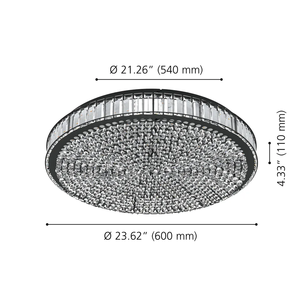 Chalfonte Sea Large Black Flush Mount - Thumbnail - Image 4