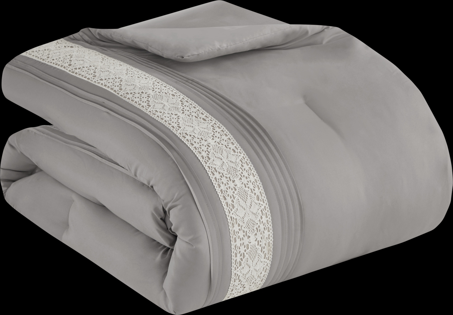 Chalimar Gray 7 Pc King Comforter Set - Thumbnail - Image 4