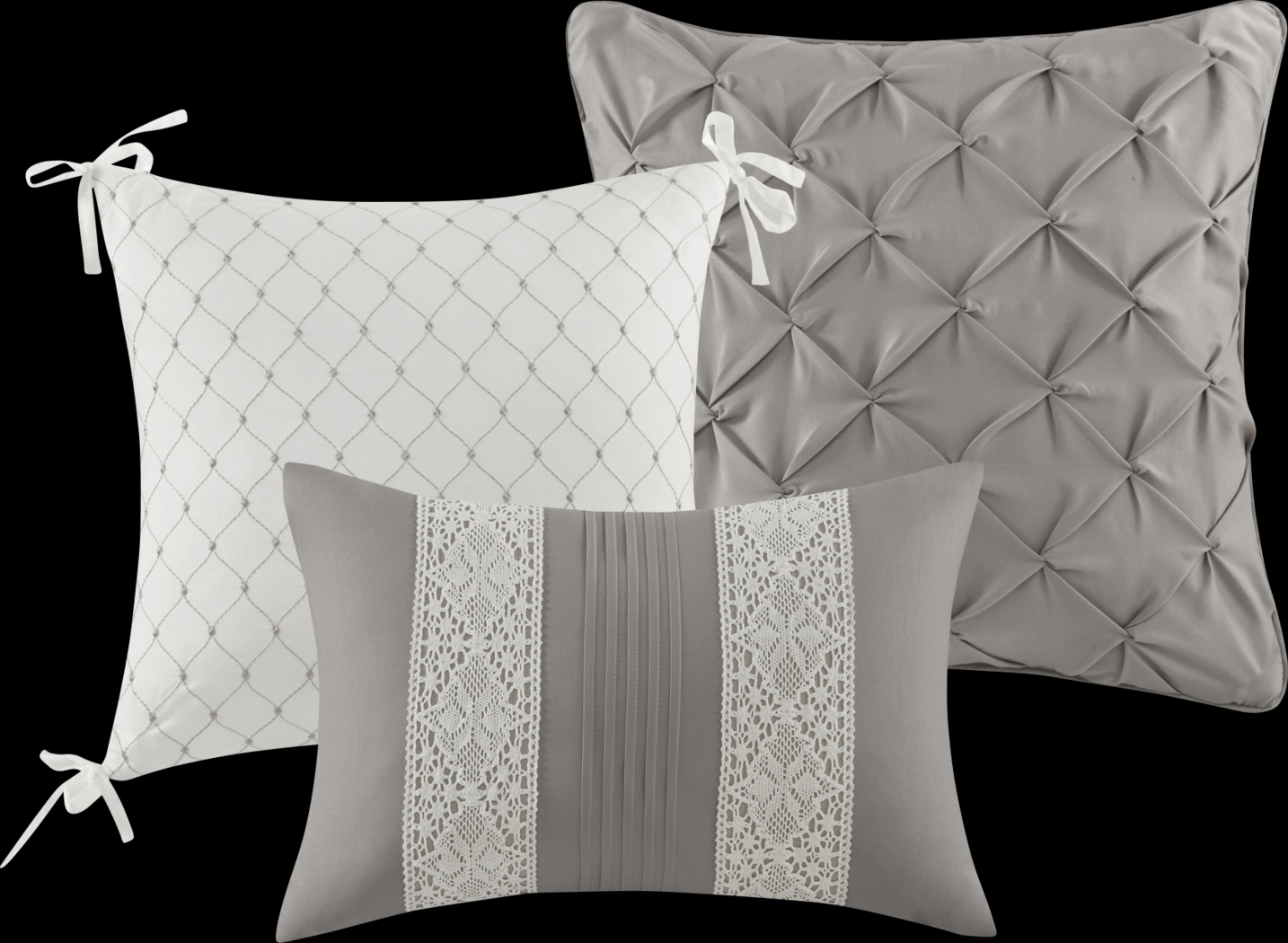 Chalimar Gray 7 Pc King Comforter Set - Thumbnail - Image 6