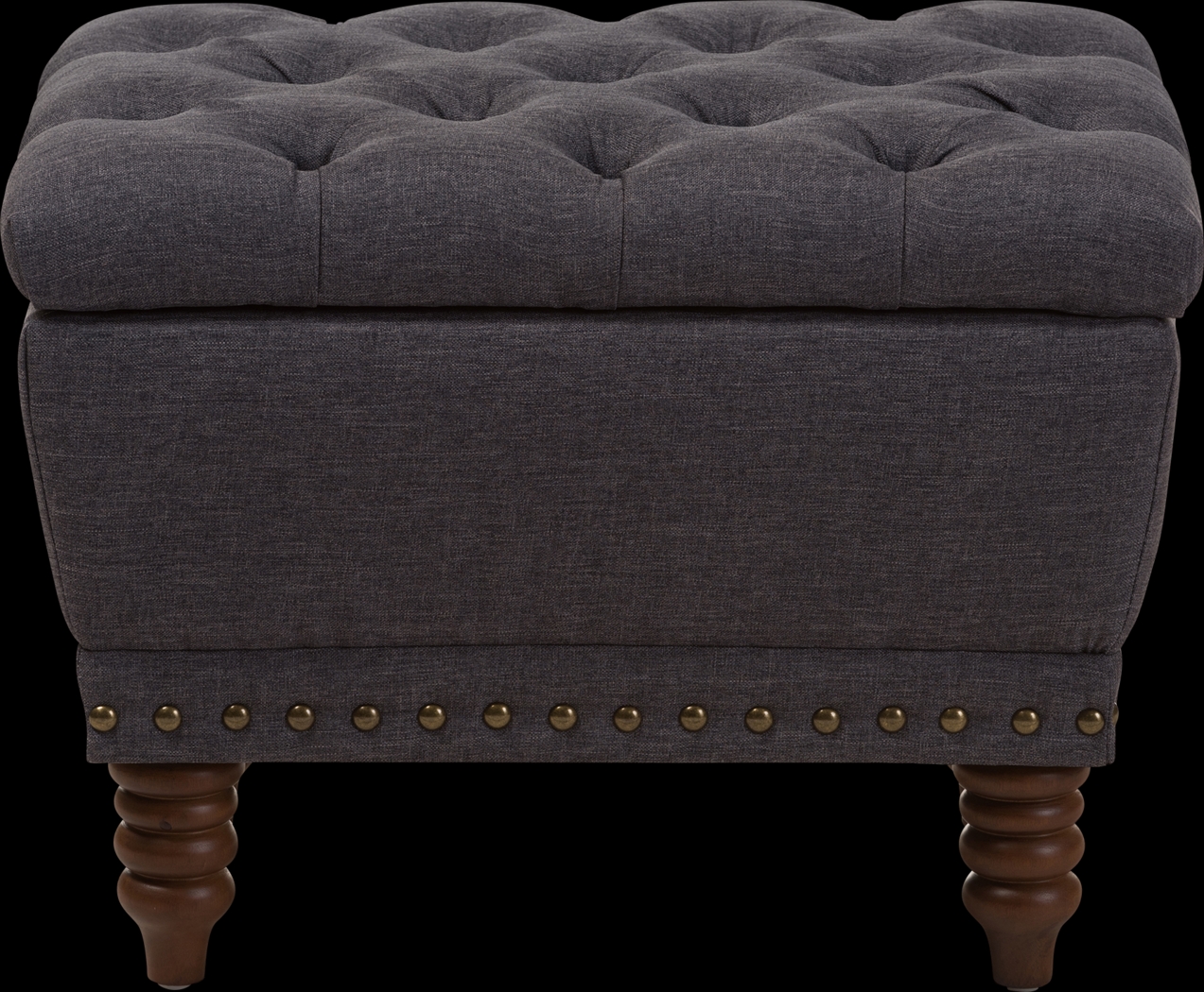 Chalkstonea Dark Gray Storage Ottoman - Thumbnail - Image 4