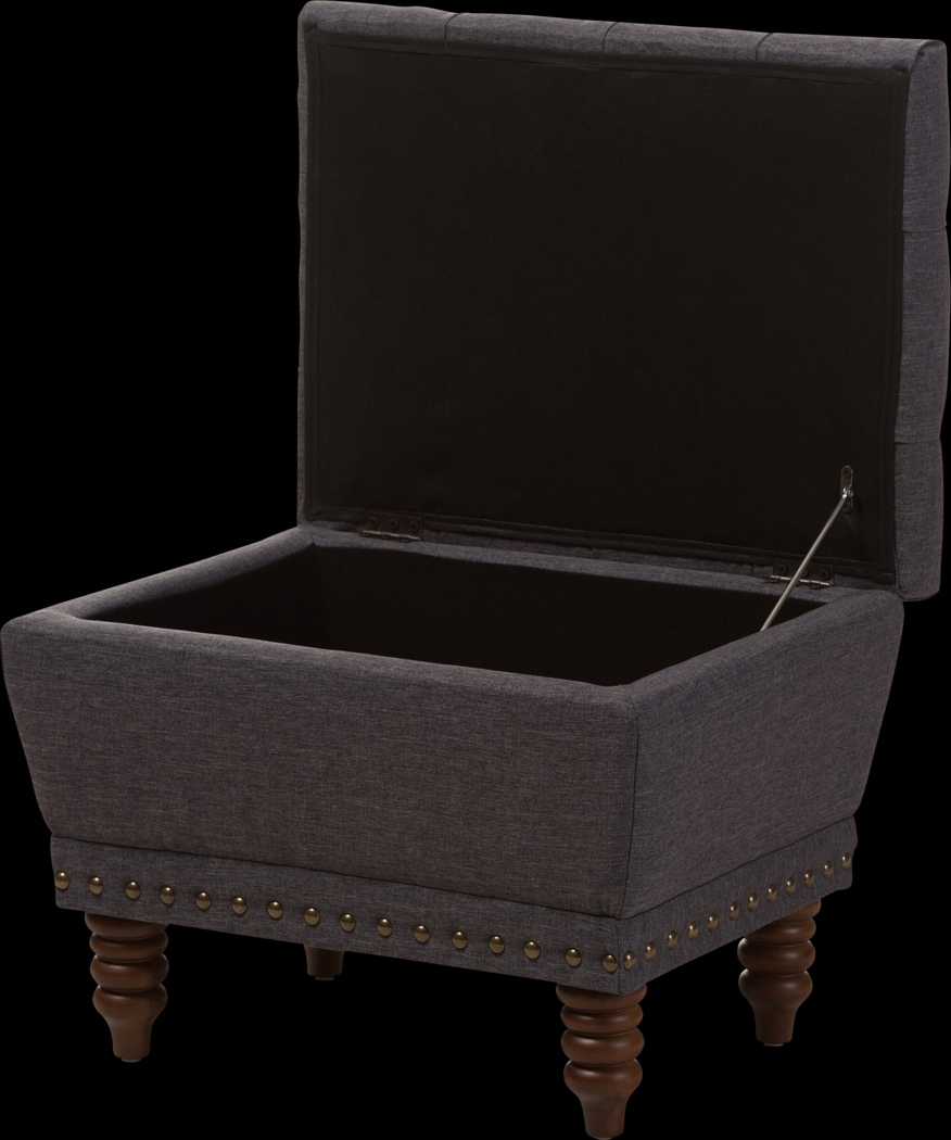 Chalkstonea Dark Gray Storage Ottoman - Thumbnail - Image 6