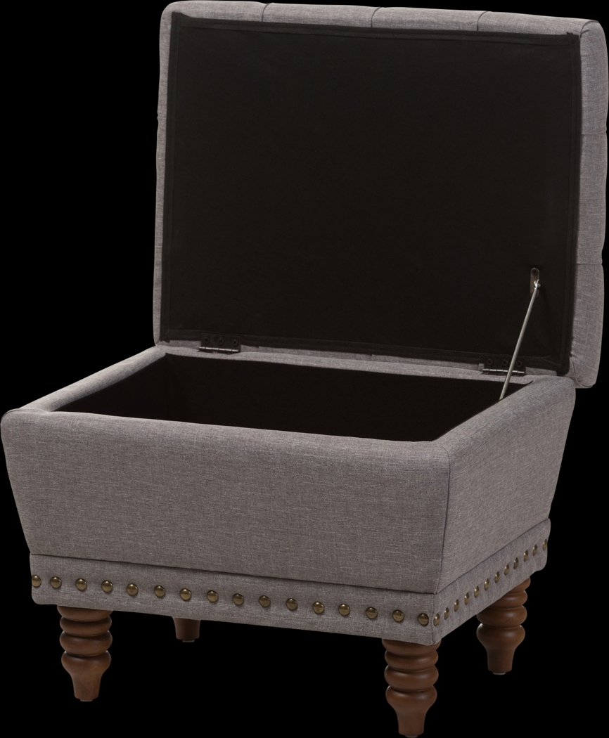 Chalkstonea Light Gray Storage Ottoman - Thumbnail - Image 6