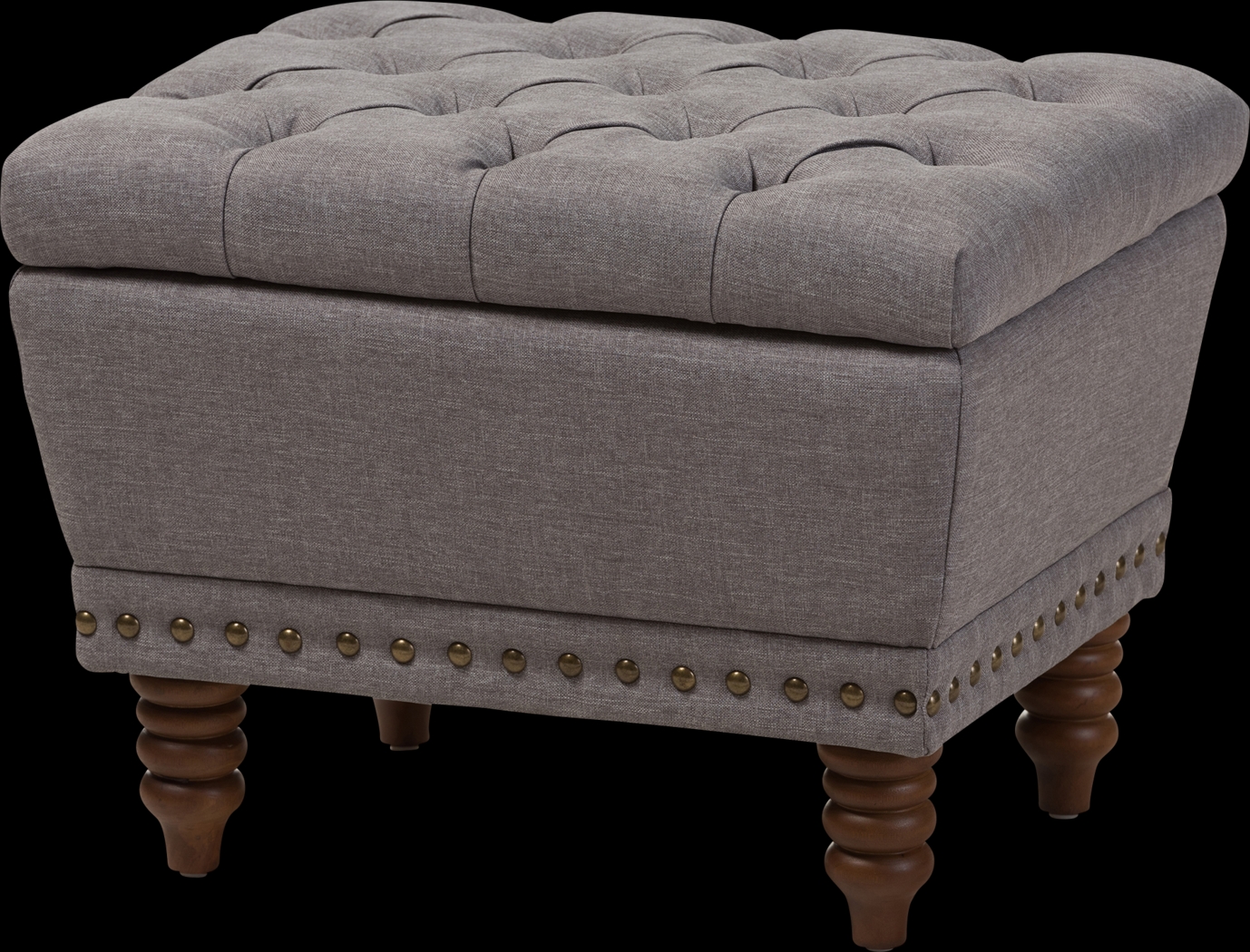 Chalkstonea Light Gray Storage Ottoman - Thumbnail - Image 1