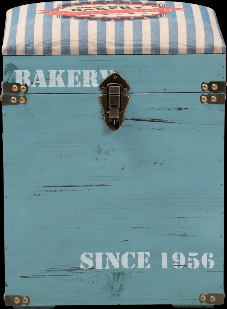 Chalma Blue Ottoman - Thumbnail - Image 4