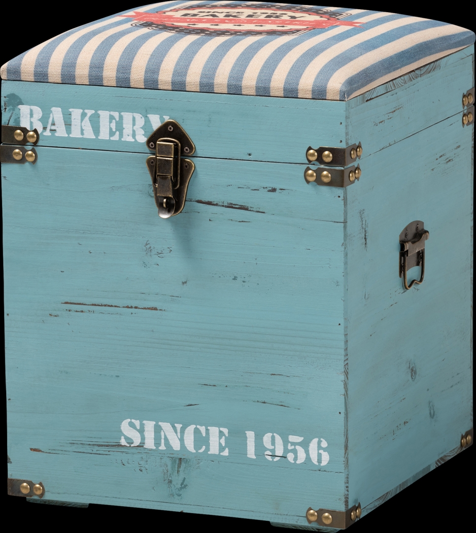 Chalma Blue Ottoman - Thumbnail - Image 1