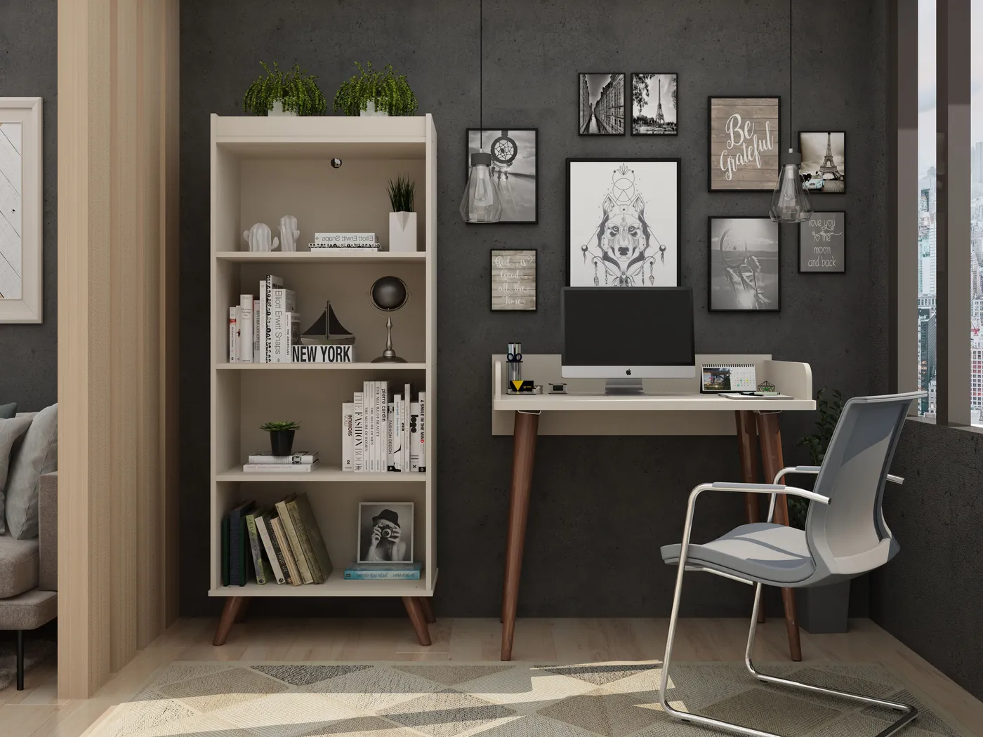 Chalon Beige Office Set, 2 Pc - Thumbnail - Image 2