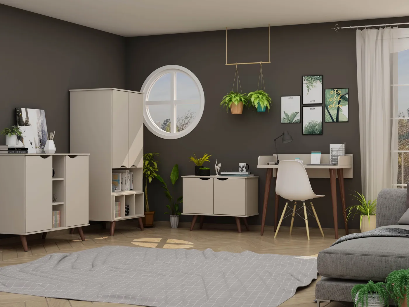 Chalon Beige Office Set, 2 Pc - Thumbnail - Image 5