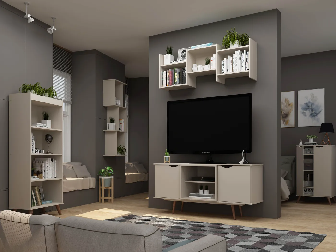 Chalon Beige Office Set, 2 Pc - Thumbnail - Image 6