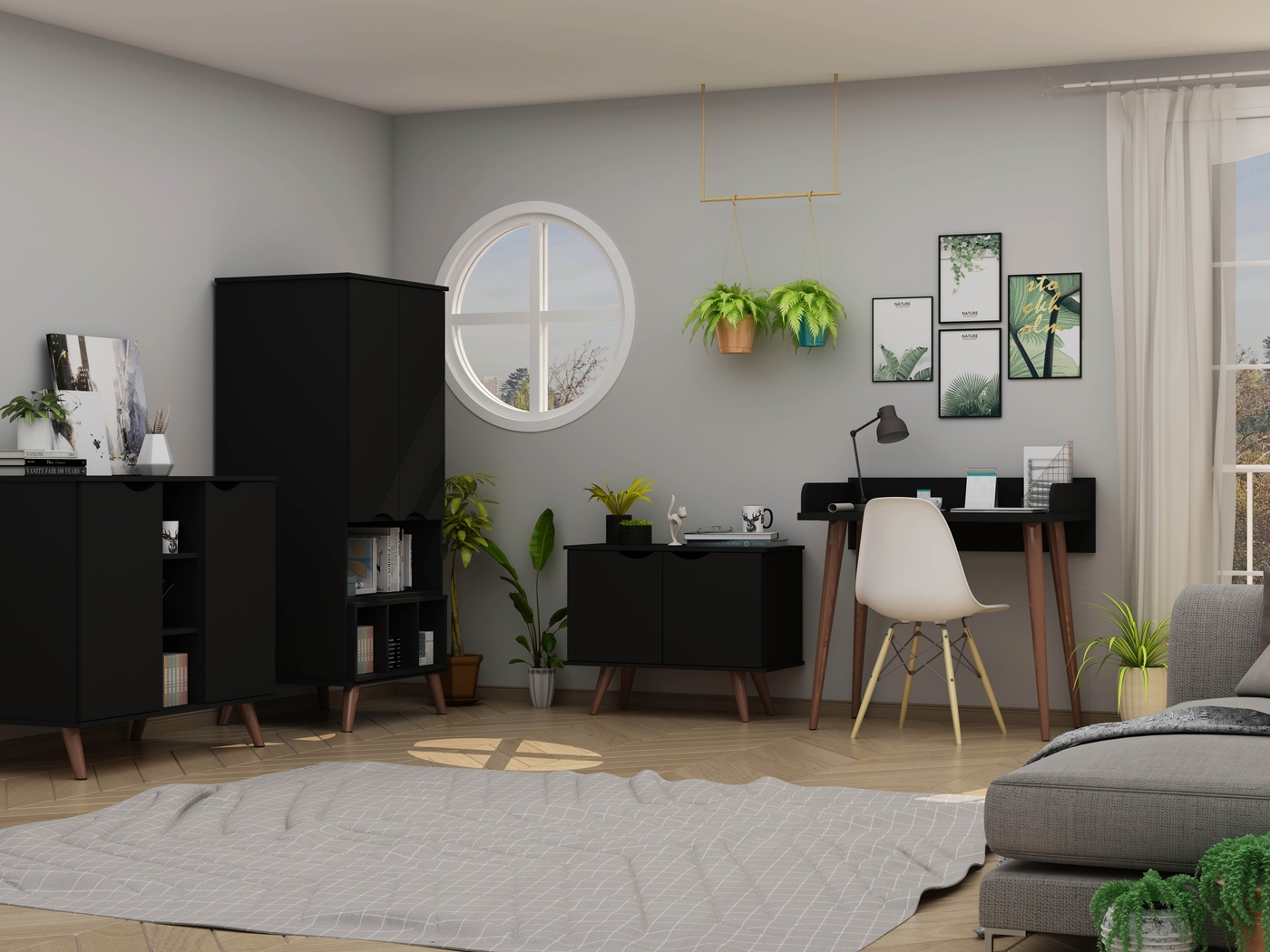 Chalon Black Office Set, 2 Pc - Thumbnail - Image 5