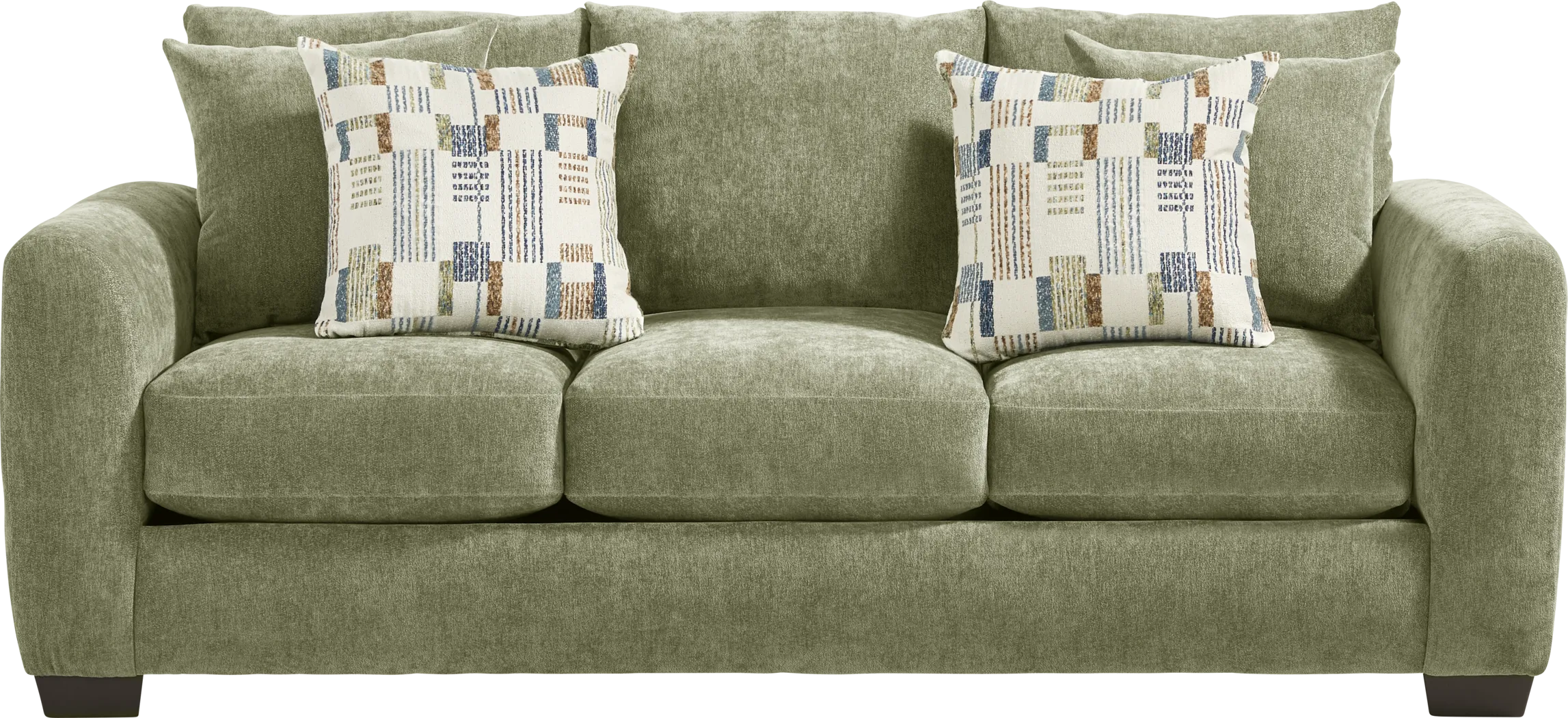 Chamberlain Green 7 Pc Living Room with Gel Foam Sleeper Sofa - Thumbnail - Image 2