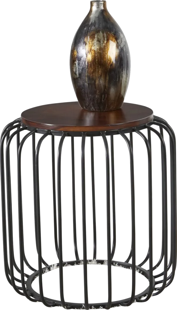 Chamboard Brown Accent Table - Thumbnail - Image 4