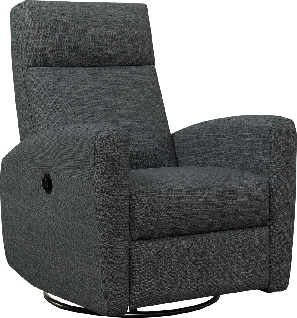 Chambre Charcoal Swivel Power Recliner - Thumbnail - Image 1