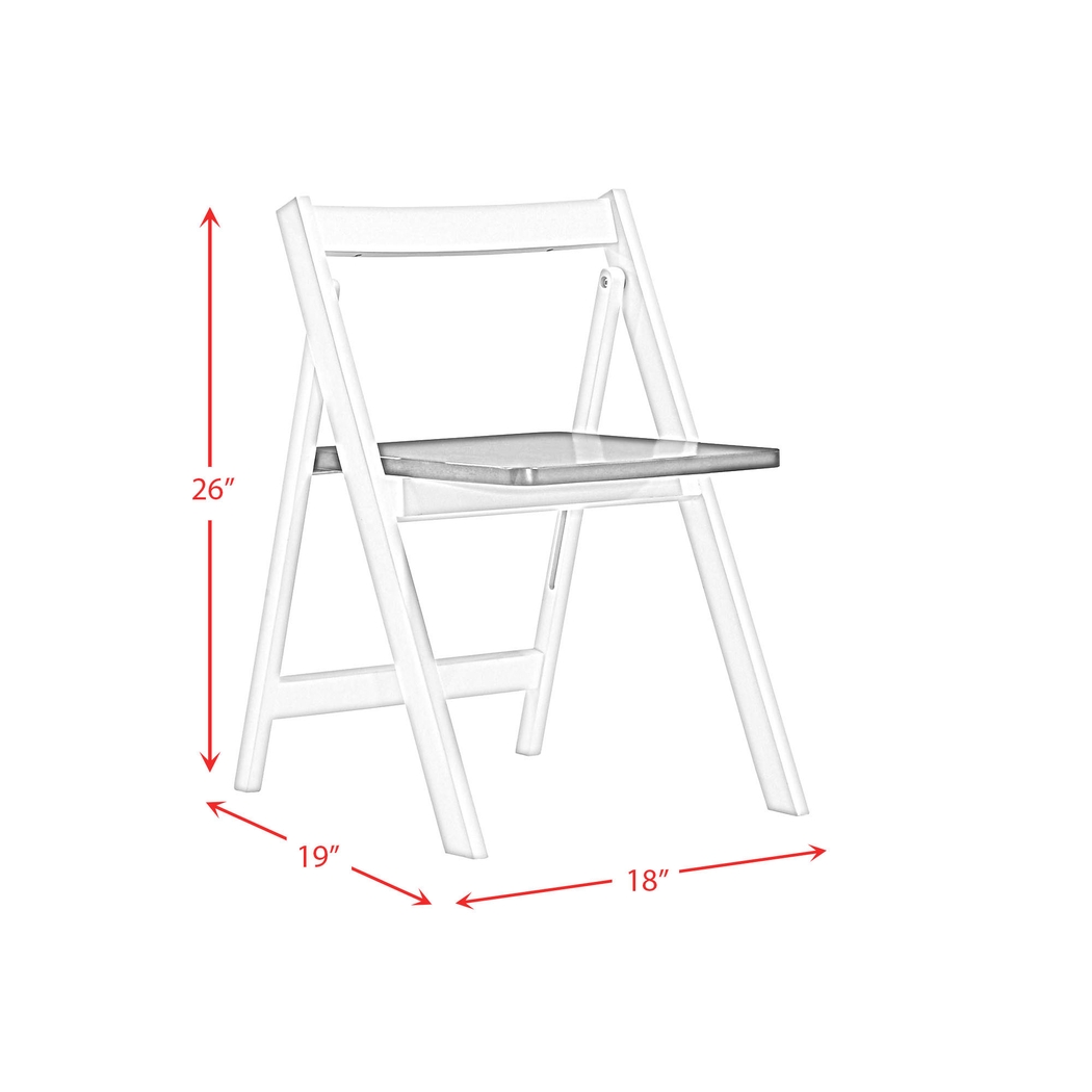 Chamois White Folding Dining 5pc Set - Thumbnail - Image 19