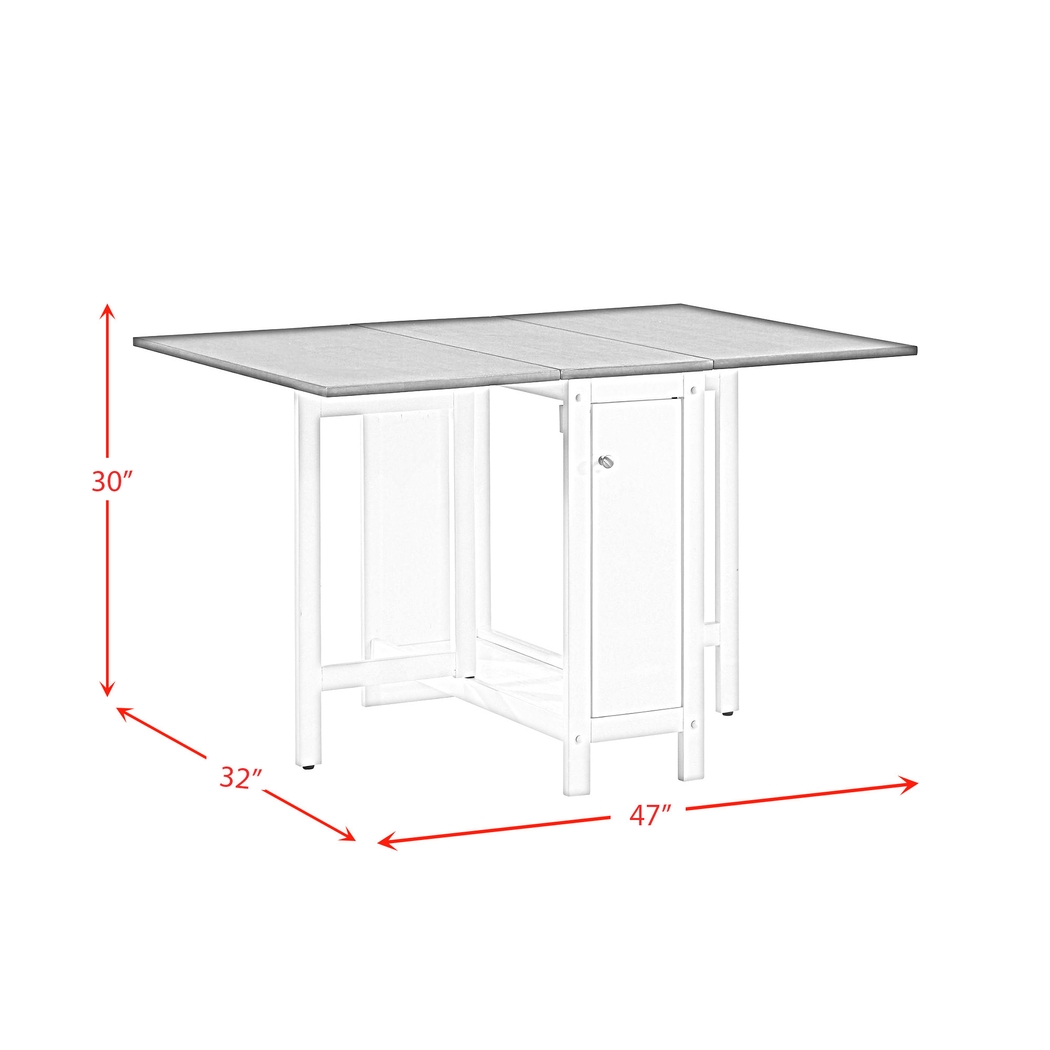 Chamois White Folding Dining 5pc Set - Thumbnail - Image 20