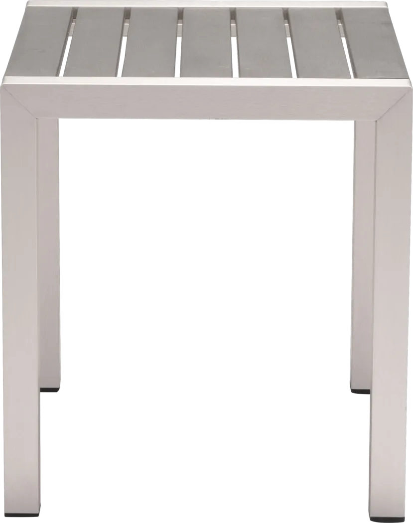 Champagne Beach Gray Outdoor End Table - Thumbnail - Image 2