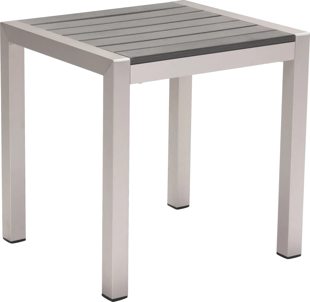 Champagne Beach Gray Outdoor End Table - Thumbnail - Image 1