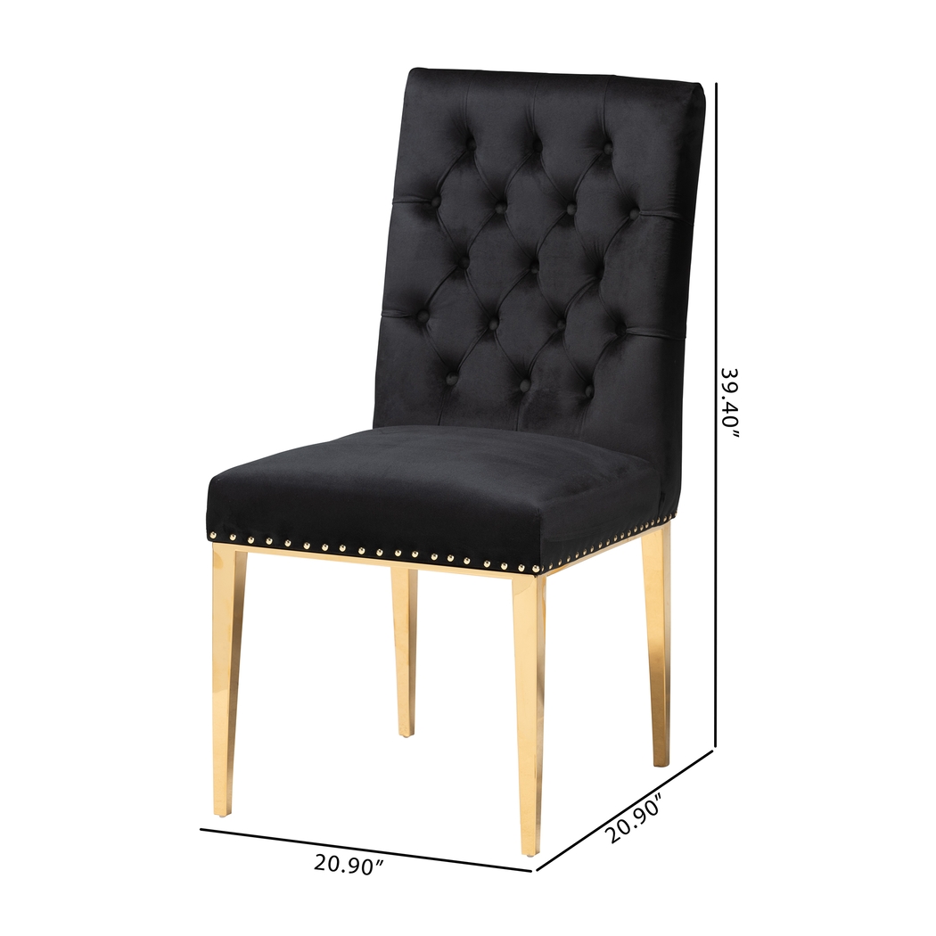 Champeau Black Side Chair, Set of 2 - Thumbnail - Image 10