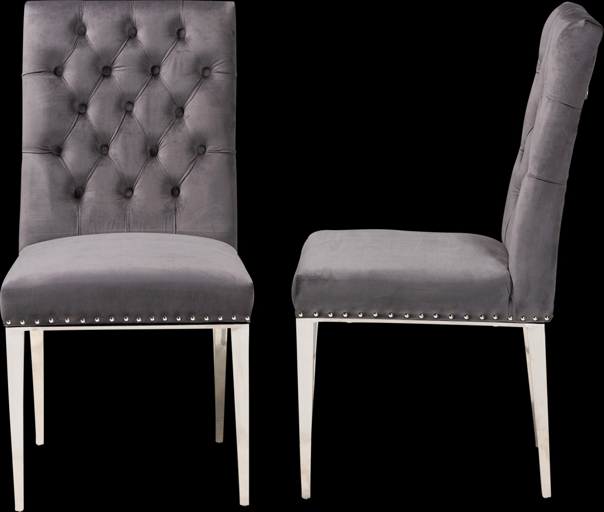Champeau Gray Side Chair, Set of 2 - Thumbnail - Image 5