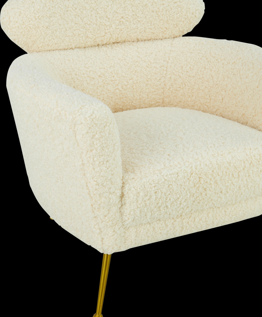 Chanceux Beige Accent Chair - Thumbnail - Image 4