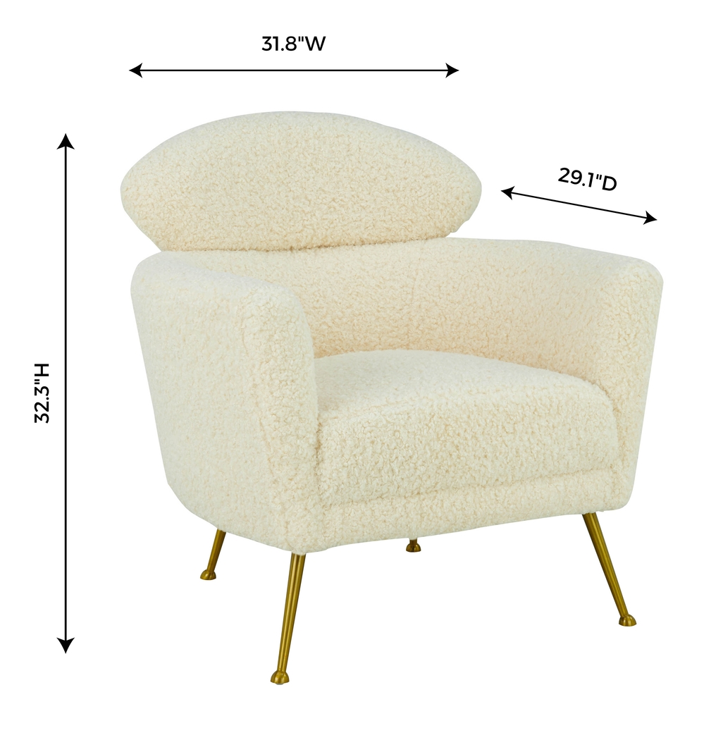 Chanceux Beige Accent Chair - Thumbnail - Image 5