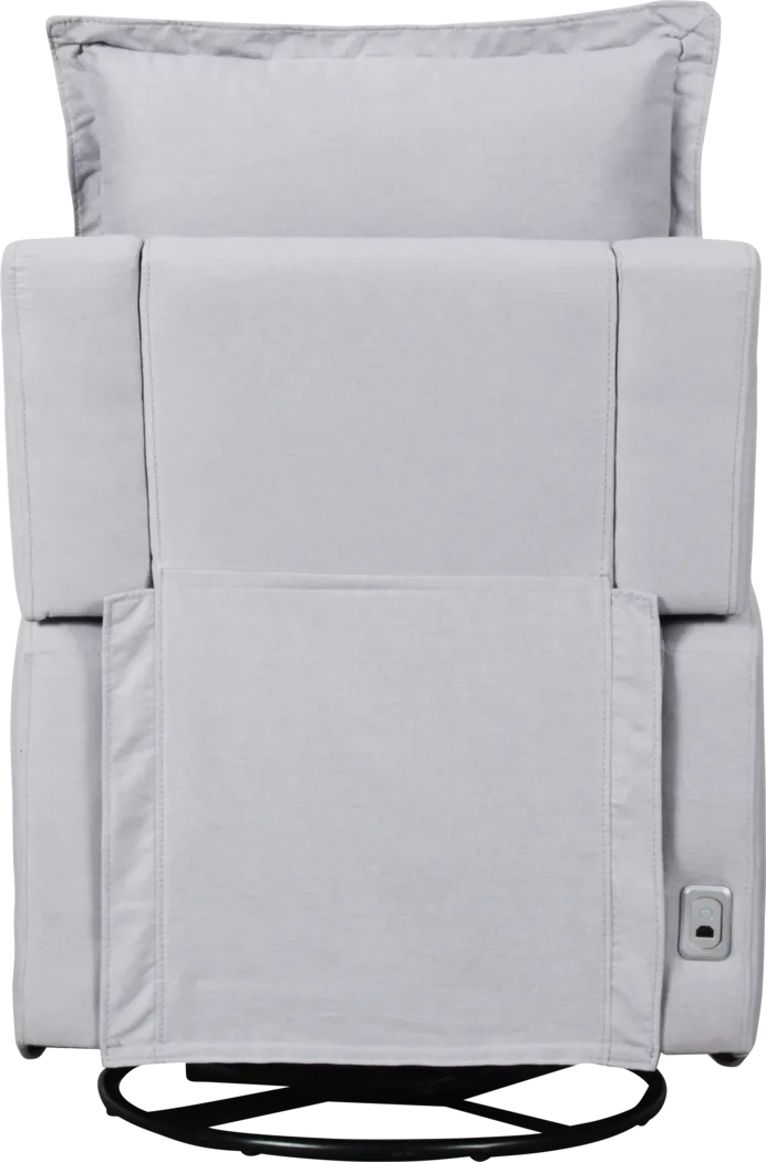 Chandler Cloud Gray Power Glider Recliner - Thumbnail - Image 3