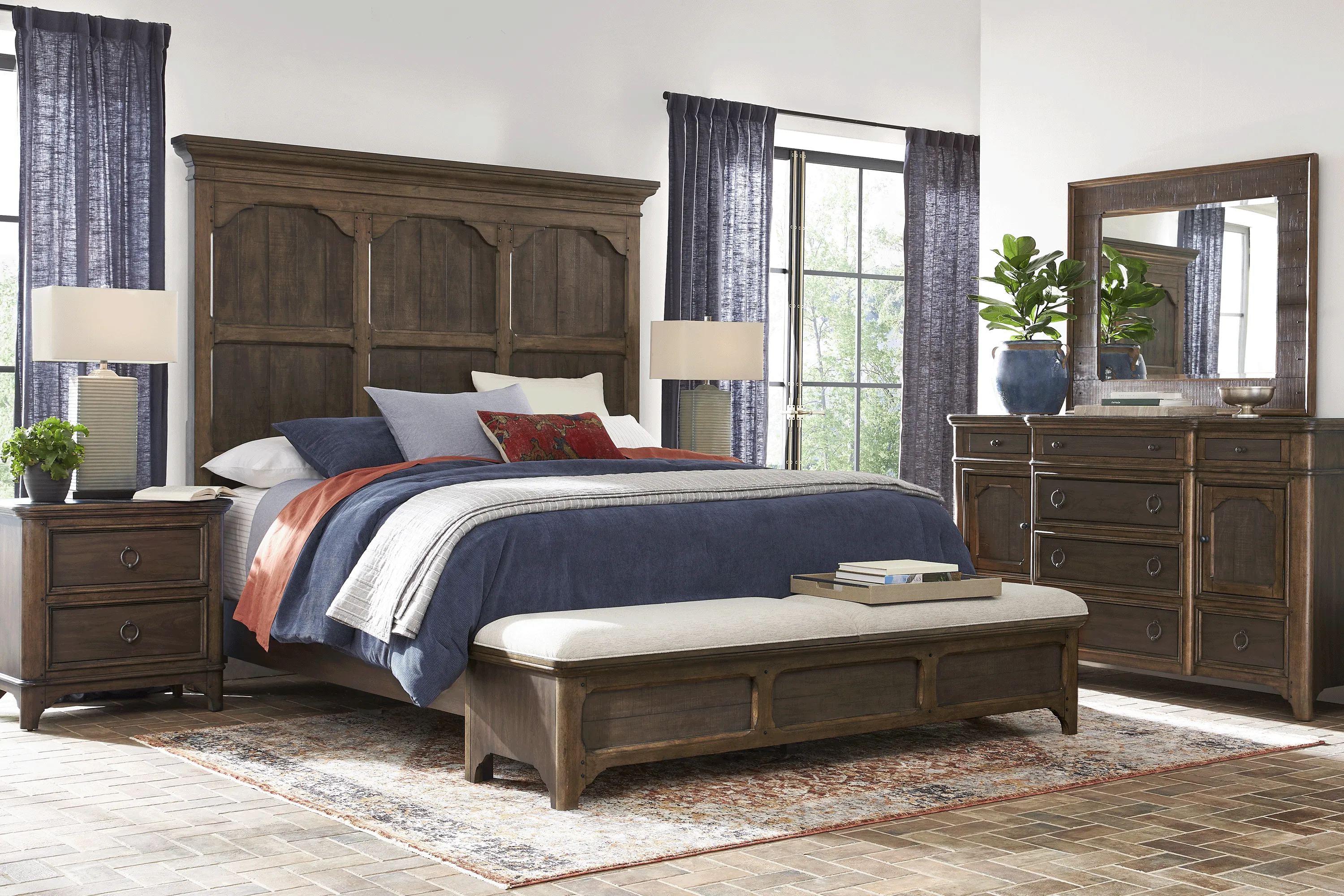 Chandler Hills Brown 7 Pc King Storage Bedroom - Thumbnail - Image 1