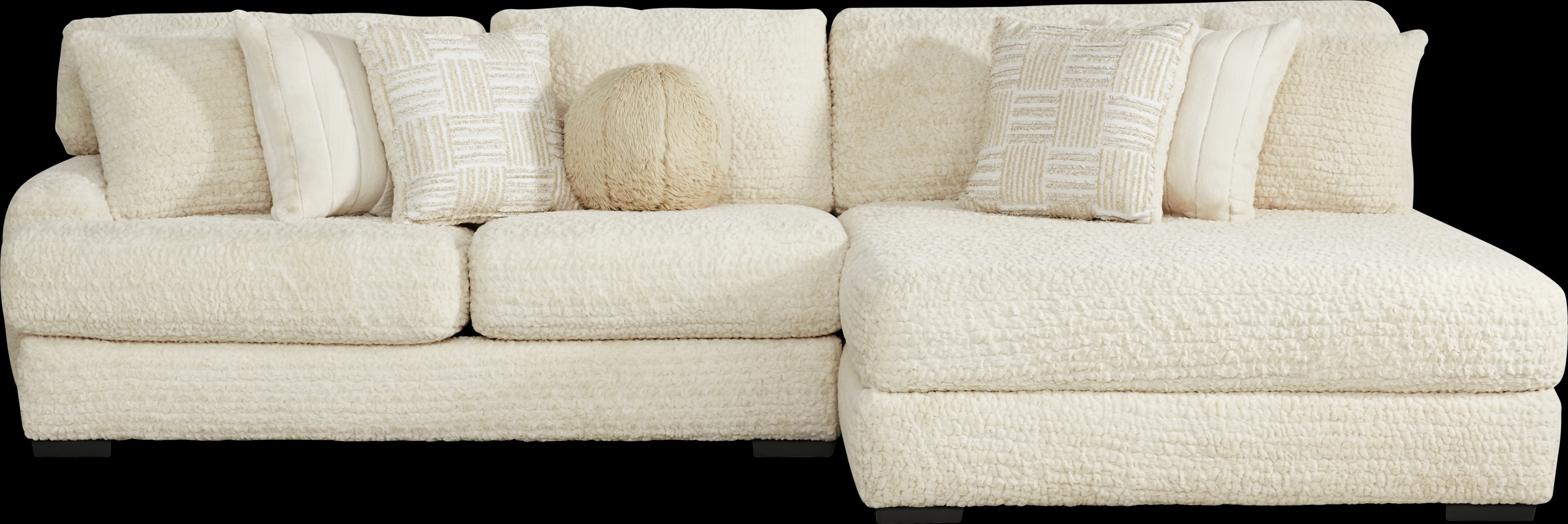 Chandler Ivory 5 Pc Sectional Living Room - Thumbnail - Image 2